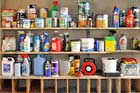 household products on a shelf