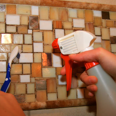 cleaning tile with vodka