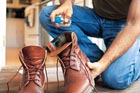 spraying shoes
