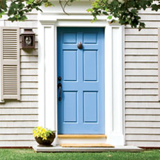 blue exterior front door