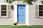blue exterior front door
