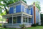 house with blue exterior
