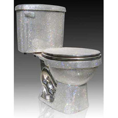toilet with rhinestones