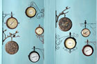 Station-Style Thermometers With Clocks