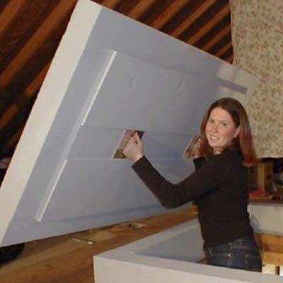 insulated panel for attic stairs