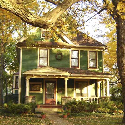 an old Victorian-era house in Woodruff Place, Indianapolis, Indiana
