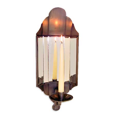 tin, mirrored sconces for candles