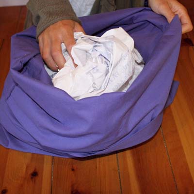 Magazine Poly Bags on Plastic Bags Stuffed Into A Pillowcase For A Pet S Bed