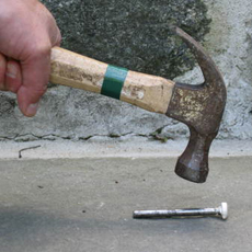 hammer and door pin
