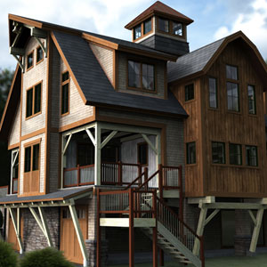 architectural rendering of weston house project