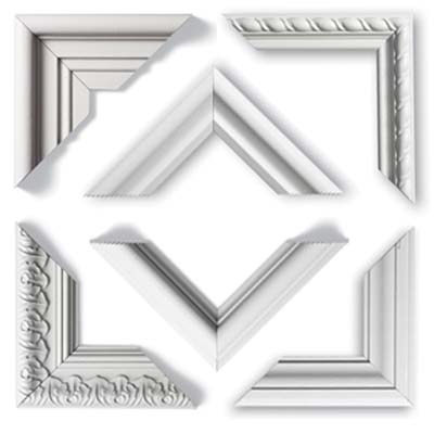 various types of molding for use as wall frames