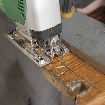 Cut along the line using a jigsaw.