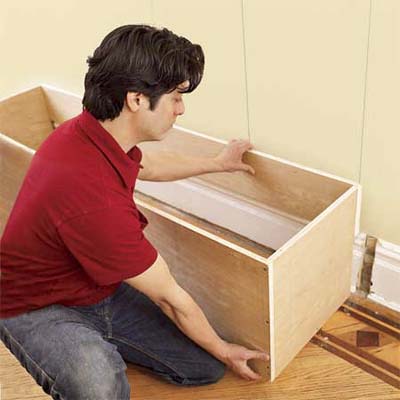 installing the pre-built seat box