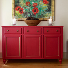 a finished sideboard or credenza