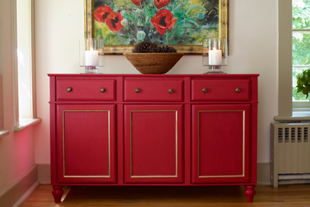a finished sideboard or credenza