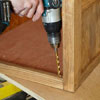 Install the Pivot Hinge Flanges on the Face Frame