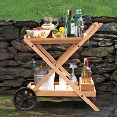 a finished bar cart from Narita Trading Company