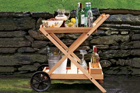 a finished bar cart from Narita Trading Company