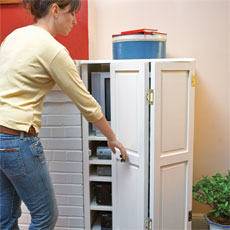 salvage project turning vintage shutters into a new folding door