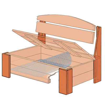 Patio Bench Designs on How To Build A Bench With Hidden Storage   Step By Step   Outdoor