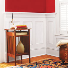 completed wainscoting