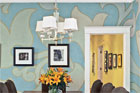 Add style by painting an oversized pattern on your walls