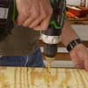 Drill holes for the jigsaw