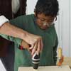 Lay out the handle grip