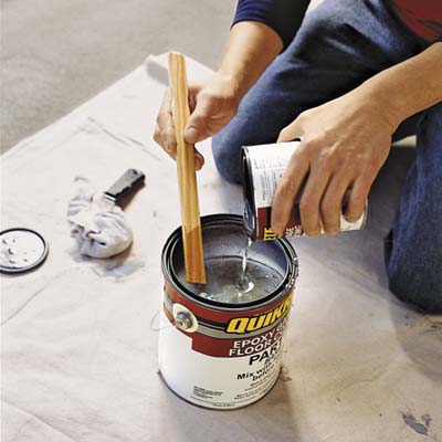 how to apply epoxy floor paint