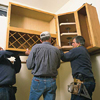 Hang the upper cabinets