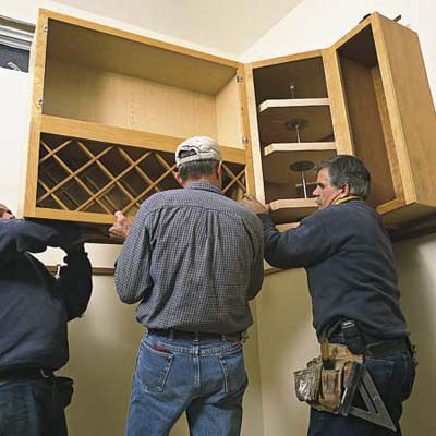 Kitchen Cabnets on How To Hang Kitchen Cabinets   Step By Step   Cabinets   Shelving