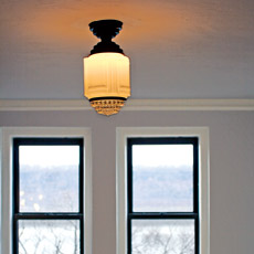 light on a ceiling