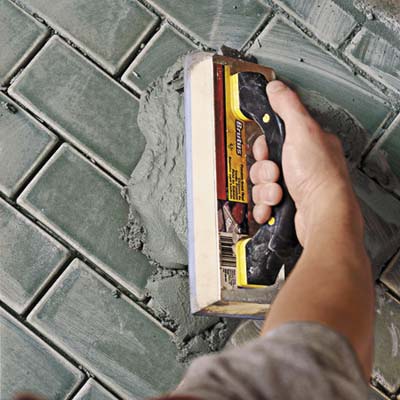 Grout the joints