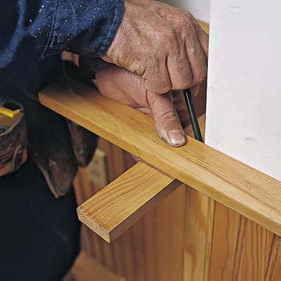 Marking cap rails to length