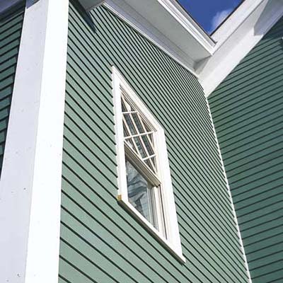 Siding beside windows