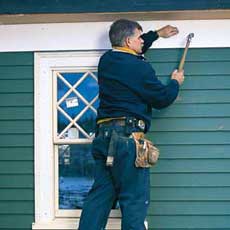 hanging clapboard siding