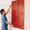 Shim the shutters in place