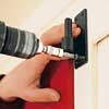 Install the upper hinge pintles