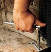 Screw door to firebox floor