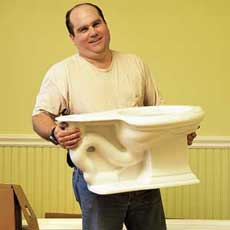 installing a toilet tout