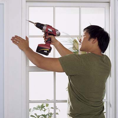 Install the hanging strips