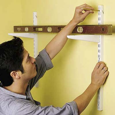 installing wall-mounted shelves