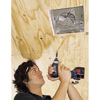 Creating a plywood underlayment.
