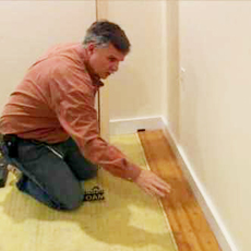 This Old House general contractor Tom Silva shares tips and techniques for putting down a floating floor