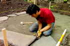 laying a bluestone patio