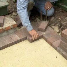 building a brick patio