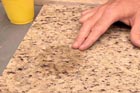 a stained stone countertop