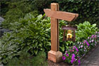 a finished garden pathway lamppost