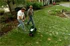 Fertilizing a lawn