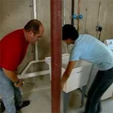 Installing a utility sink